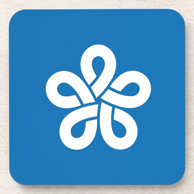 Flag of Fukuoka Prefecture, Japan Coaster (Front)