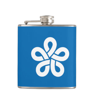 Flag of Fukuoka Prefecture, Japan Hip Flask