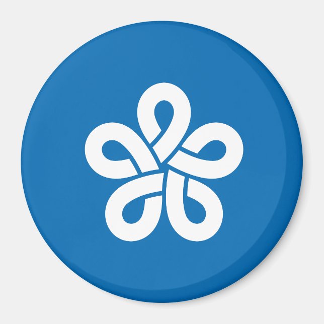 Flag of Fukuoka Prefecture, Japan Magnet (Front)