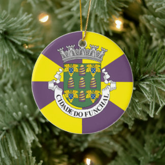 Flag of Funchal, Madeira PT Ceramic Ornament