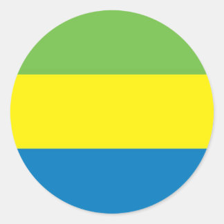 Flag of Gabon Classic Round Sticker