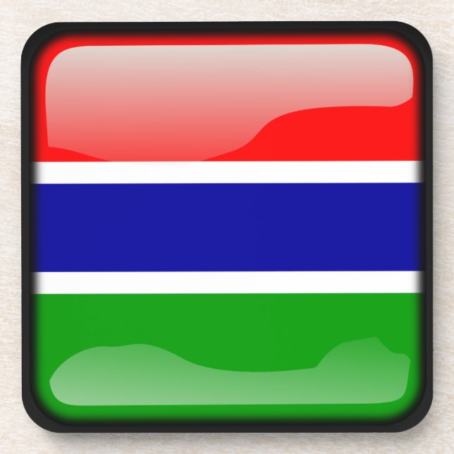 Flag of Gambia Coaster (Front)