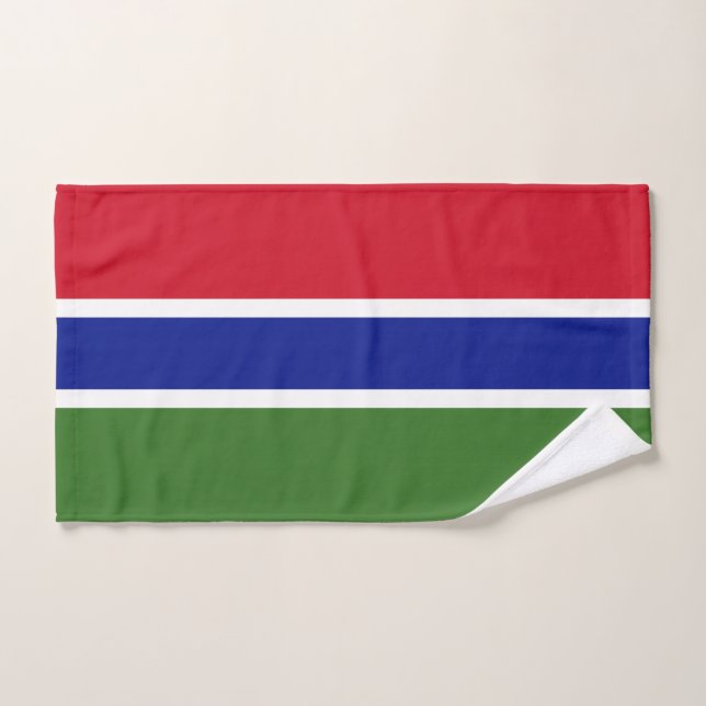 Flag of Gambia Hand Towel (Hand Towel)