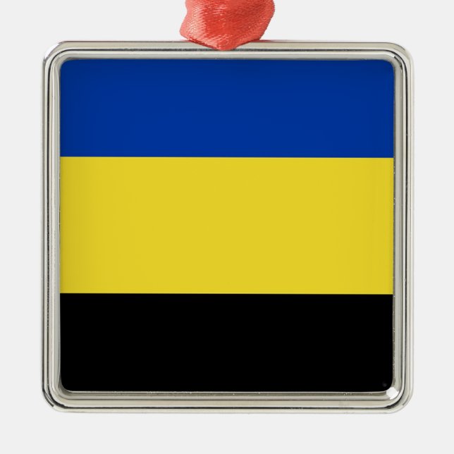 Flag of Gelderland Metal Tree Decoration (Front)