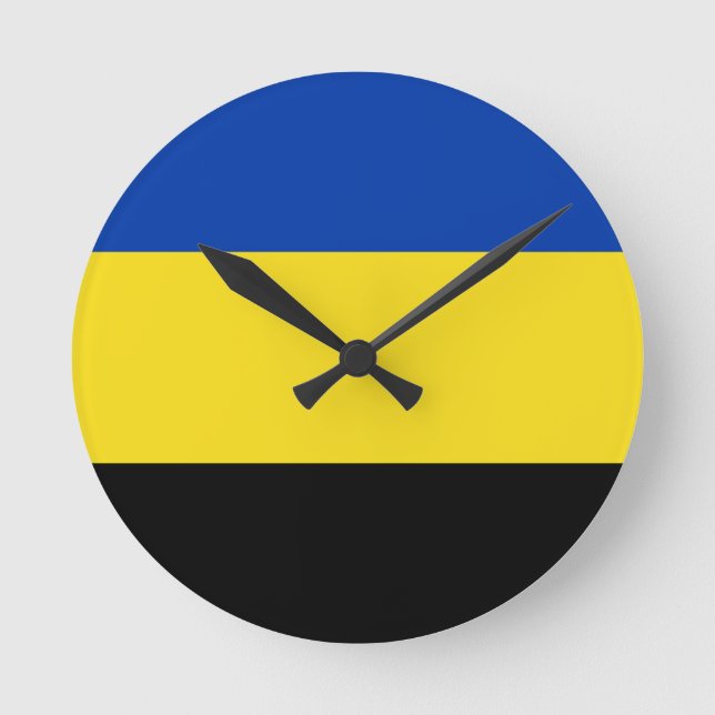 Flag of Gelderland Round Clock (Front)