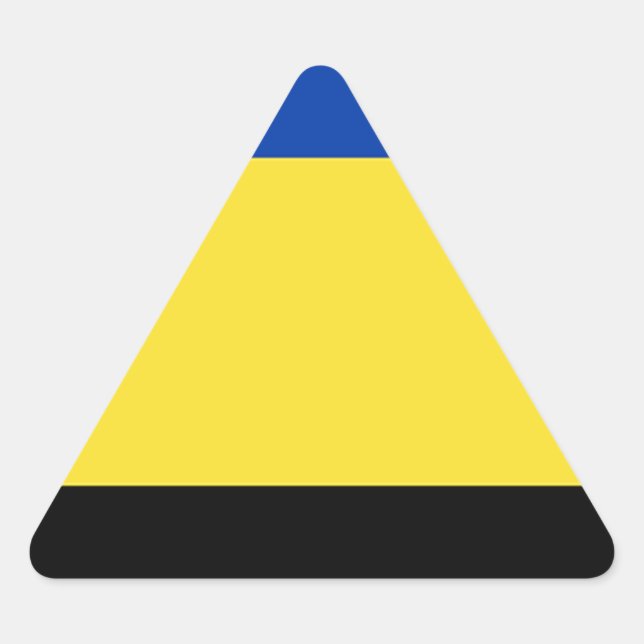 Flag of Gelderland Triangle Sticker (Front)