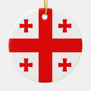 Flag of Georgia Ceramic Ornament