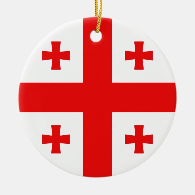 Flag of Georgia Ceramic Ornament (Front)