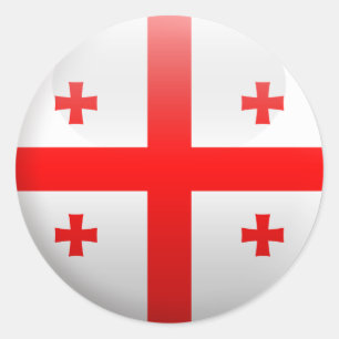 Flag of Georgia Classic Round Sticker