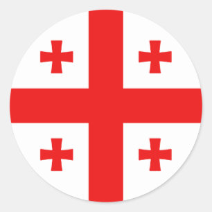 Flag of Georgia Classic Round Sticker