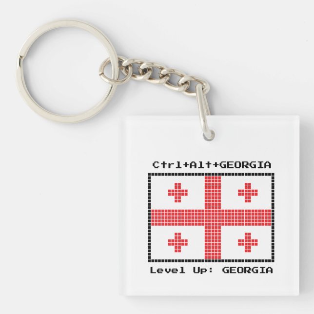 Flag of Georgia Key Ring (Front)