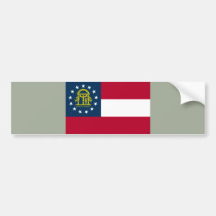 Flag of Georgia (US State) Bumper Sticker