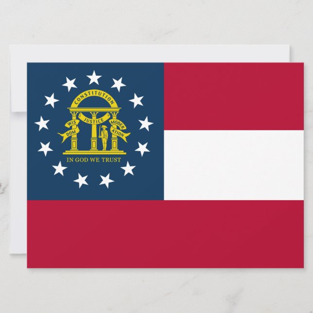 Flag of Georgia (US State) Card (Front)