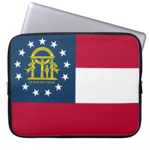 Flag of Georgia (US State) Laptop Sleeve
