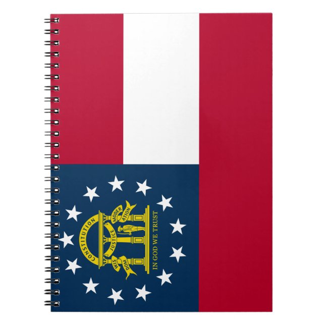 Flag of Georgia (US State) Notebook (Front)