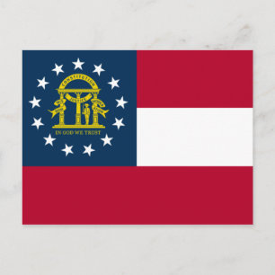 Flag of Georgia (US State) Postcard