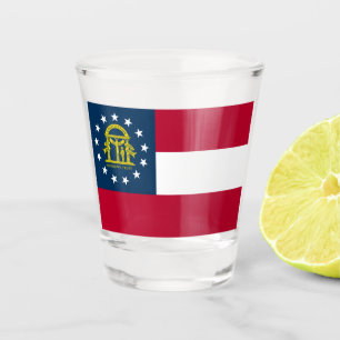 Flag of Georgia (US State) Shot Glass