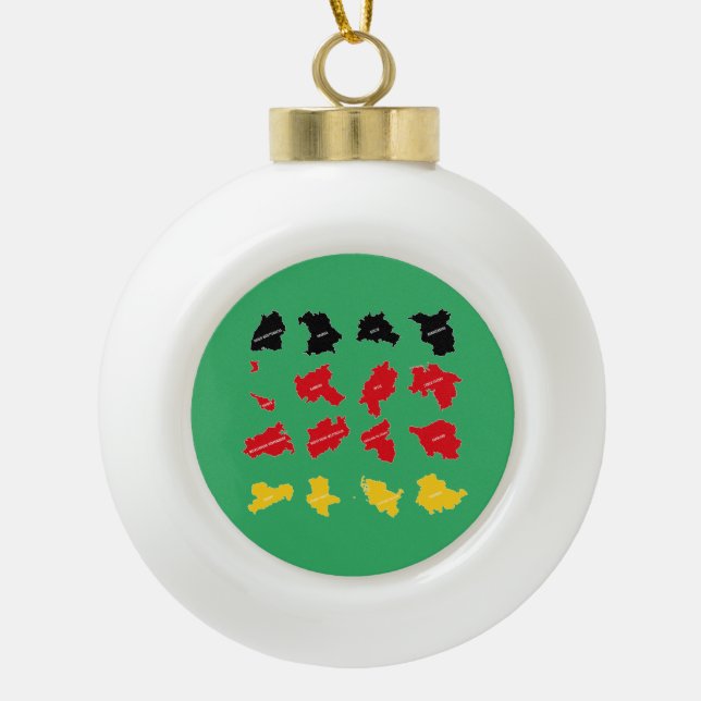 Flag of German States Ceramic Ball Christmas Ornament (Front)