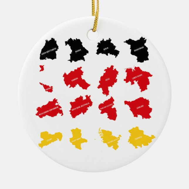 Flag of German States Ceramic Ornament (Front)