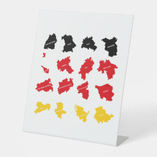 Flag of German States Pedestal Sign