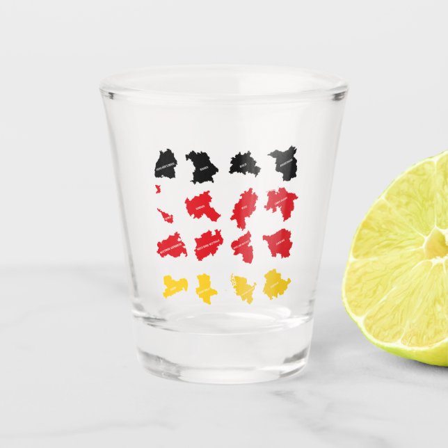 Flag of German States Shot Glass (Front)