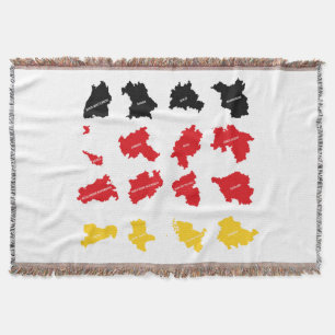 Flag of German States Throw Blanket