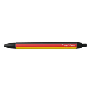 Flag of Germany Black Red Gold Personalised German Ink Pen