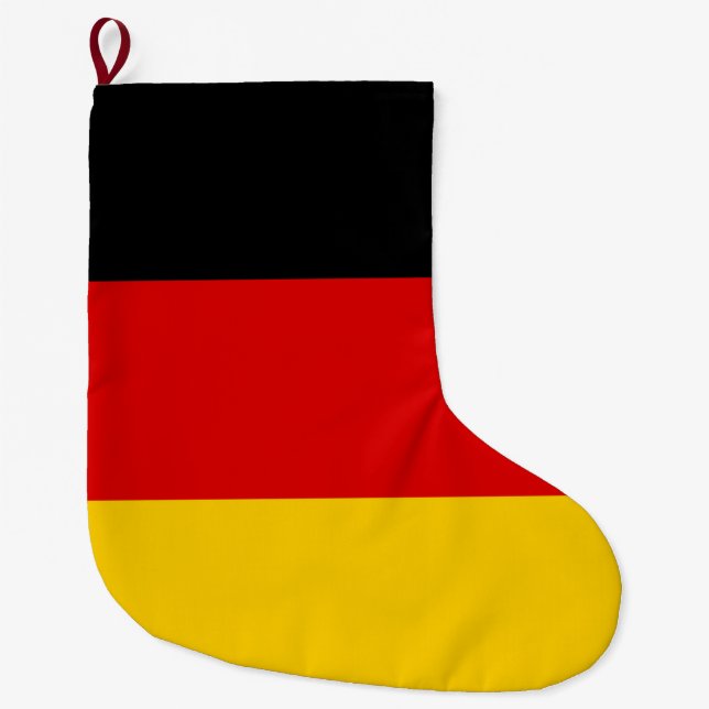 Flag of Germany (Deutschland) Large Christmas Stocking (Front)