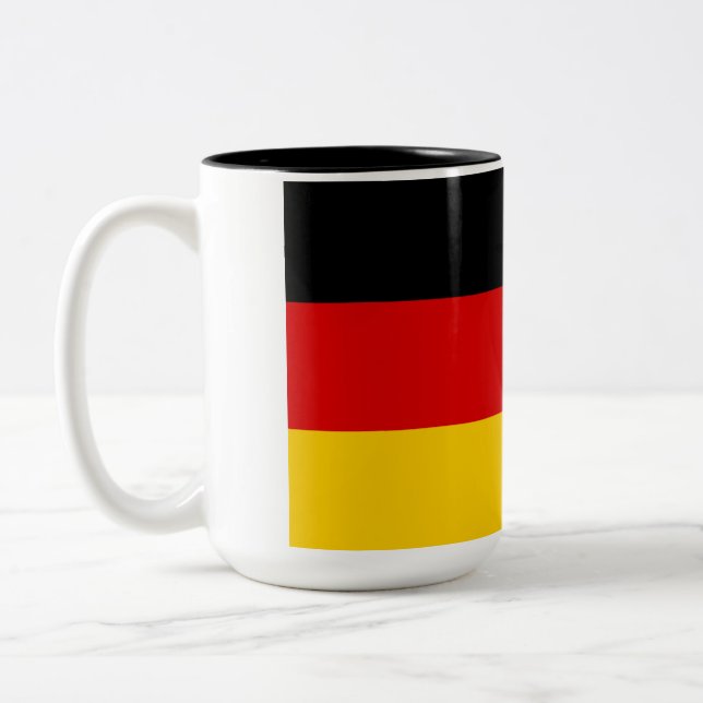 Flag of Germany (Deutschland) Two-Tone Coffee Mug (Left)