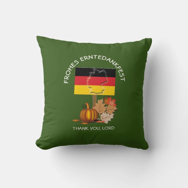Flag of GERMANY Erntedankfest Thanksgiving Cushion (Front)