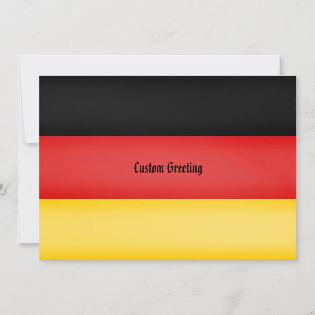 Flag of Germany Schwarz Rot Gold Personalised Invitation (Front)
