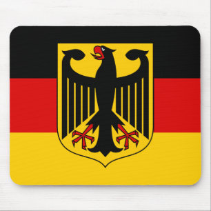 Flag of Germany with Crest Mouse Pad
