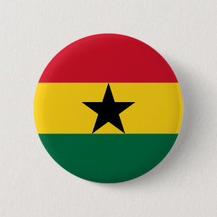 Flag of Ghana 6 Cm Round Badge