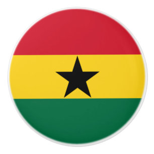 Flag of Ghana Ceramic Knob