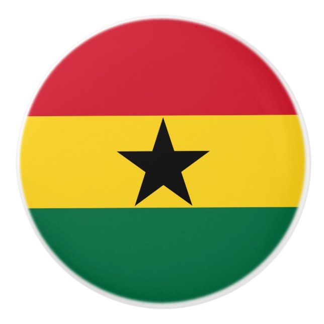 Flag of Ghana Ceramic Knob (Front)