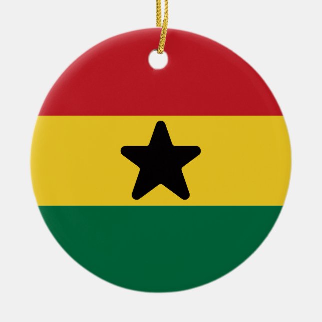 Flag of Ghana Ceramic Ornament (Front)