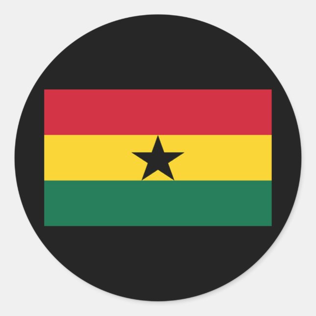 Flag of Ghana Classic Round Sticker (Front)