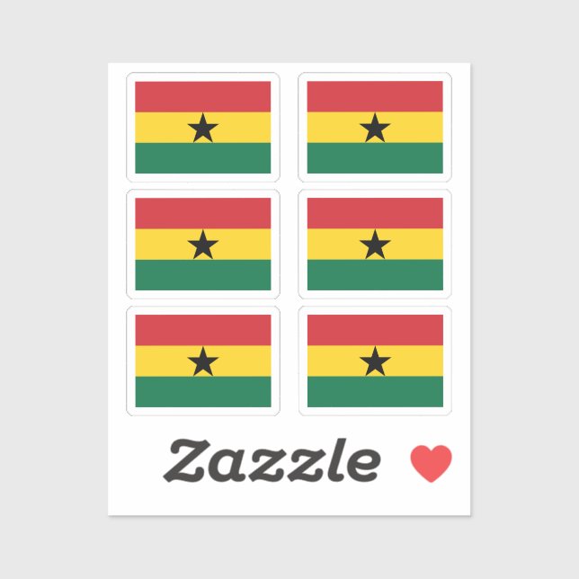 Flag of Ghana Collection pack of 6 (Sheet)