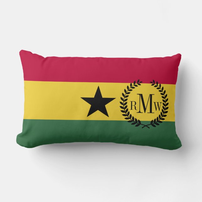 Flag of Ghana Lumbar Cushion (Front)