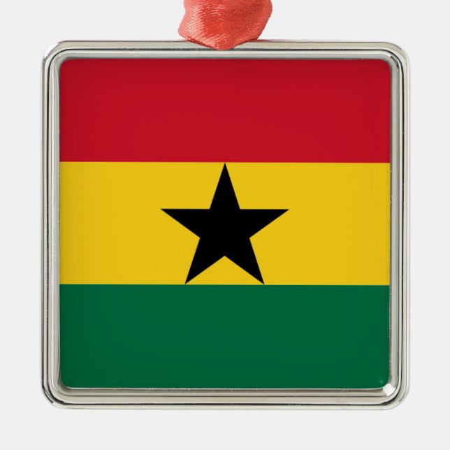 Flag of Ghana Metal Ornament (Front)