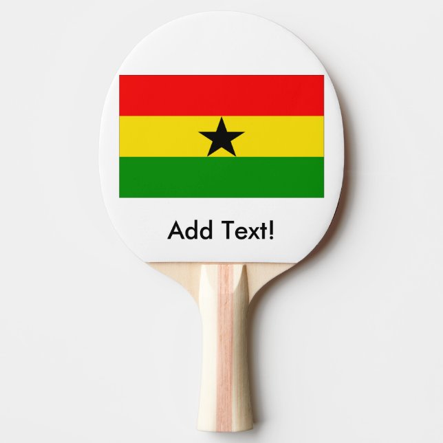 Flag of Ghana Ping Pong Paddle (Front)
