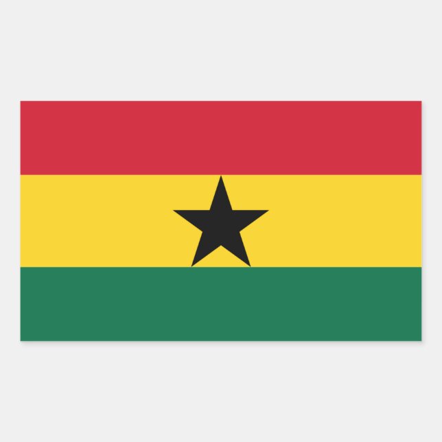 Flag of Ghana Rectangular Sticker (Front)