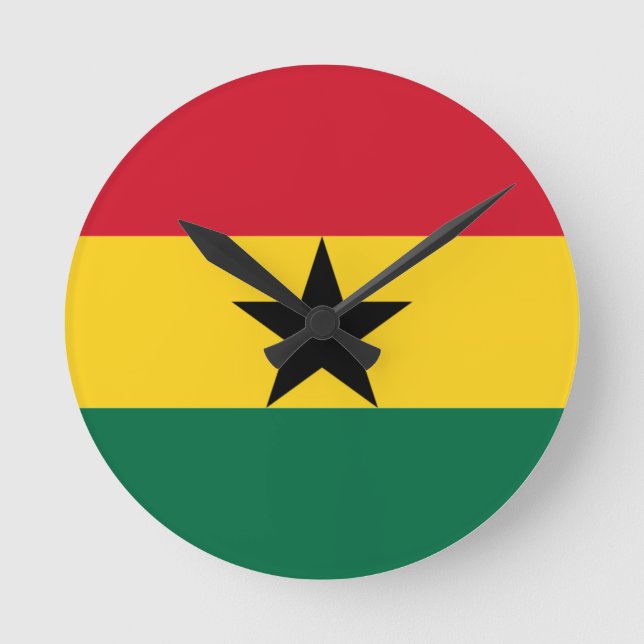 Flag of Ghana Round Clock (Front)