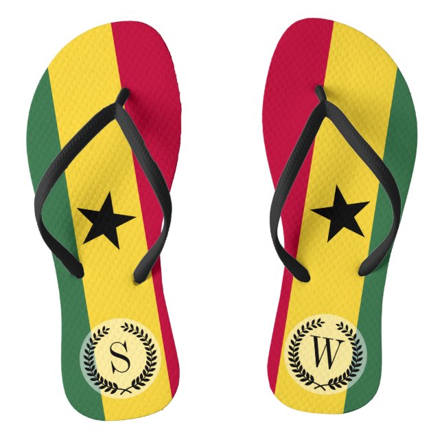 Flag of Ghana Thongs (Footbed)