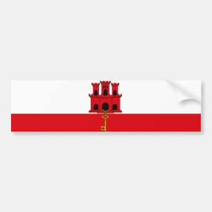 Flag of Gibraltar Bumper Sticker