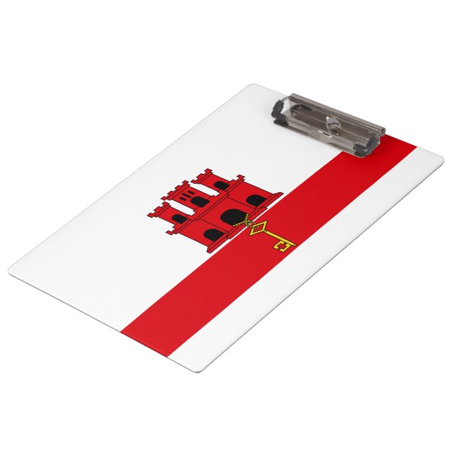 Flag of Gibraltar Clipboard (Angled)
