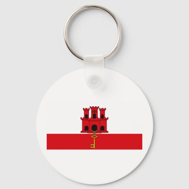 Flag Of Gibraltar Key Ring (Front)