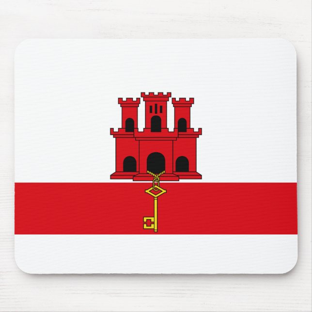 Flag of Gibraltar Mouse Pad (Front)