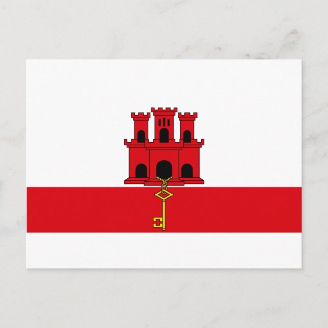 Flag of Gibraltar Postcard (Front)