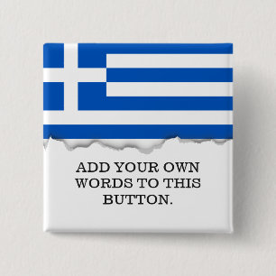 Flag of Greece 15 Cm Square Badge